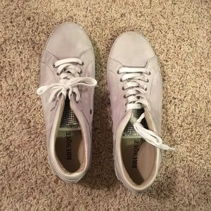 🥀 brusque leather sequin sneaker for women